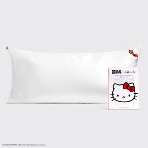 Kitsch x Hello Kitty Satin Pillowcase in Ivory Kitty Bow - King